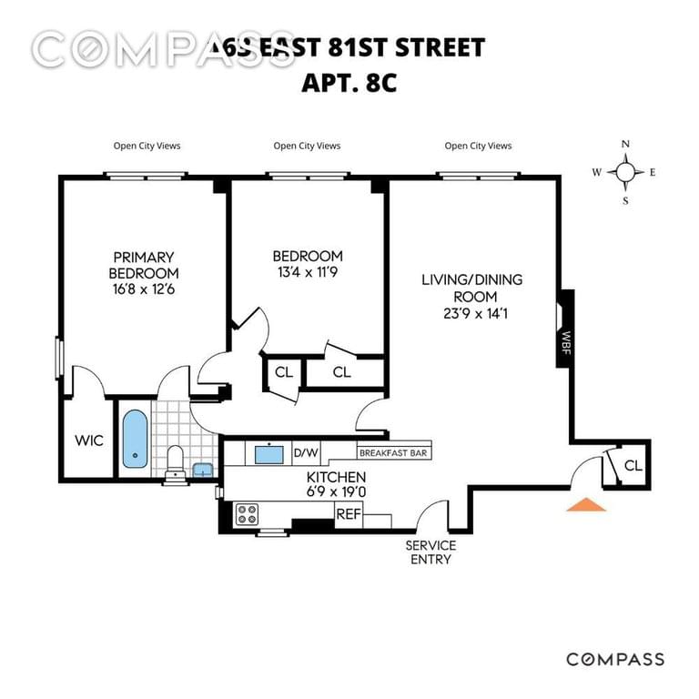 Floor plan of 163 East 81st Street #8C in Manhattan, New York, NY 10028
