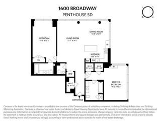Floor plan image of 1600 Broadway #PH5D in Manhattan, New York, NY, 10019