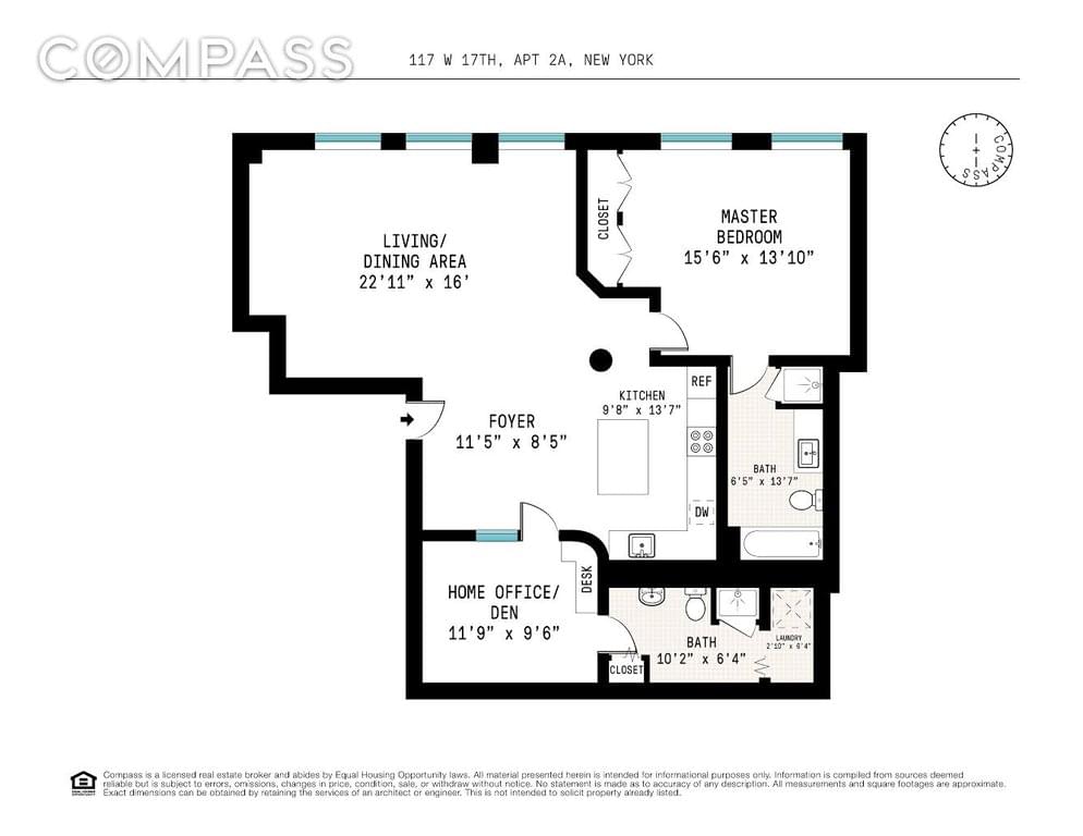 Floor plan of 117 West 17th Street #2A in Manhattan, New York, NY 10011