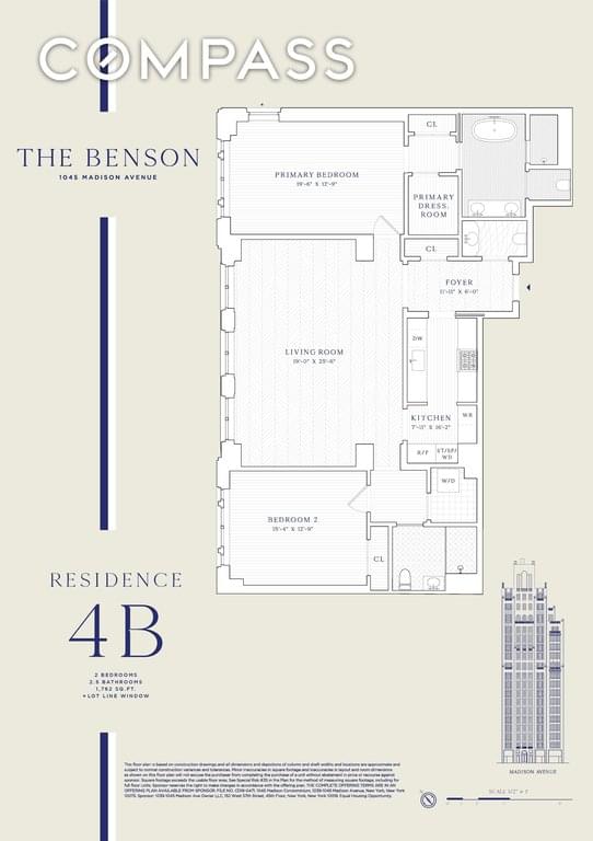 Floor plan of 1045 Madison Avenue #4B in Manhattan, New York, NY 10075