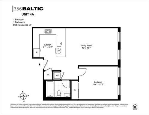 Floor plan image of 356 Baltic Street #4A in Brooklyn, NY, 11201