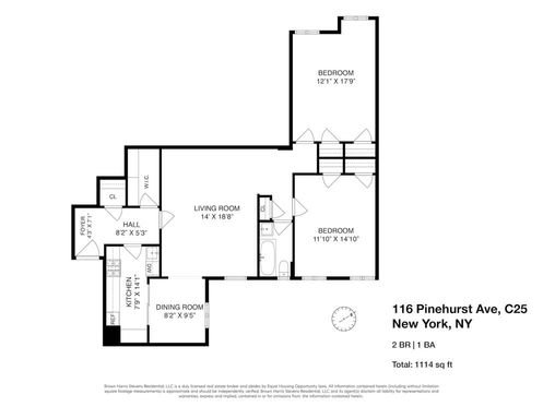 Floor plan image of 116 Pinehurst Avenue #C25 in Manhattan, NEW YORK, NY, 10033