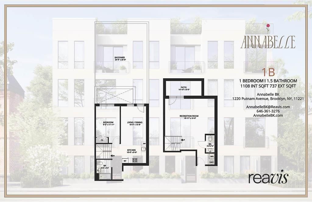Floor plan image of 1220 Putnam Avenue #1B in Brooklyn, NY, 11221