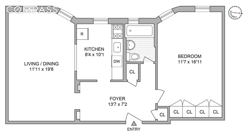Floor plan of 140 East 2nd Street #5O in Brooklyn, Brooklyn, NY 11218