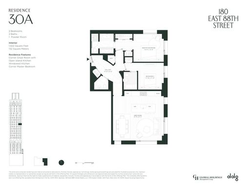 Floor plan image of 180 East 88th Street #30A in Manhattan, New York, NY, 10128