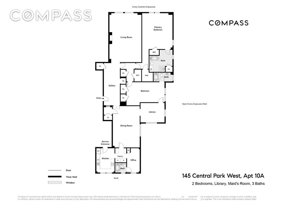 Floor plan of 145-146 Central Park West #10A in Manhattan, New York, NY 10023