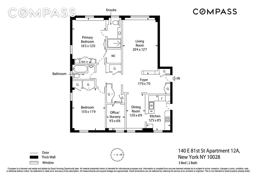 Floor plan of 140 East 81st Street #12A in Manhattan, New York, NY 10028