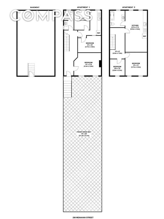 Floor plan of 298 Menahan Street in Brooklyn, Brooklyn, NY 11237