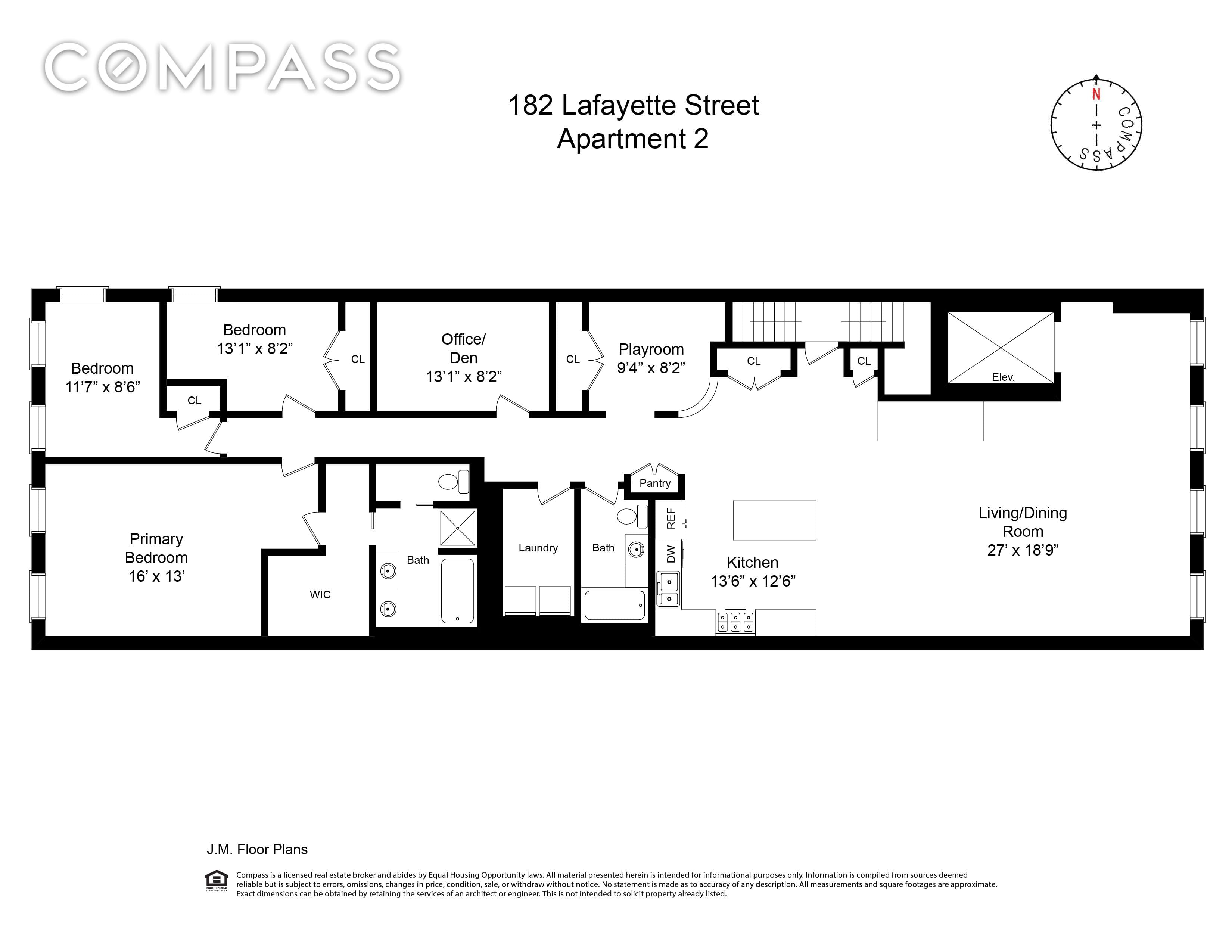 Floor plan of 182 Lafayette Street #2 in Manhattan, NEW YORK, NY 10013