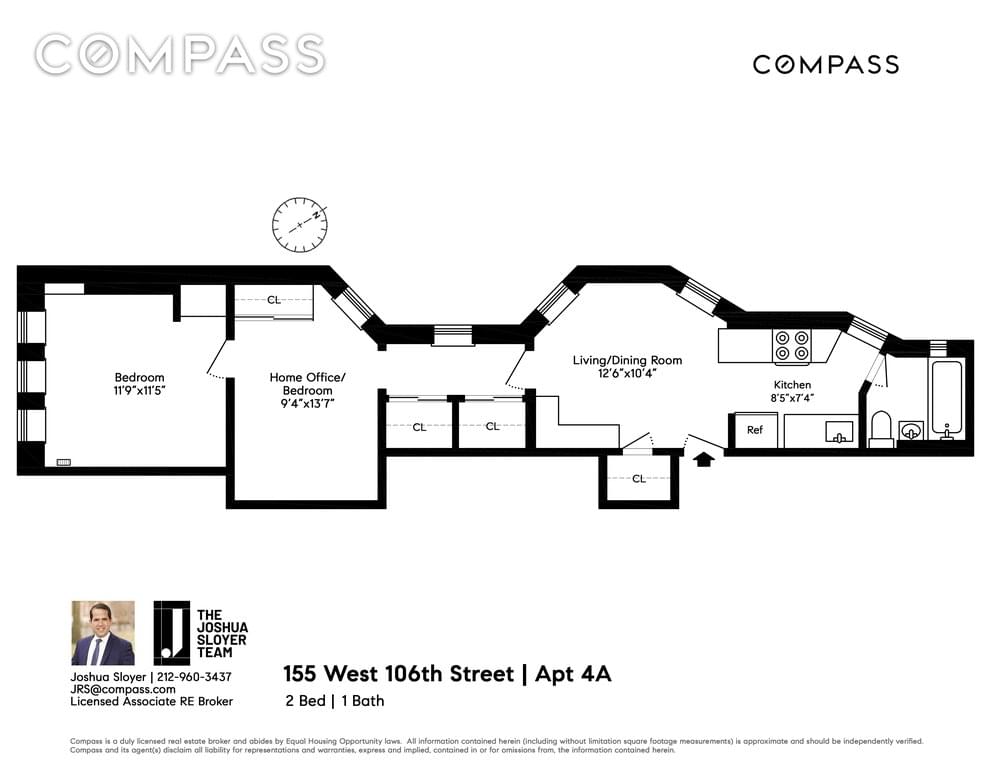 Floor plan of 155 West 106th Street #4A in Manhattan, New York, NY 10025