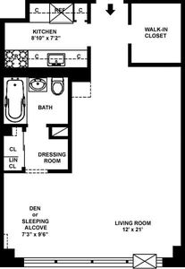 Floor plan image of 150 West End Avenue #14J in Manhattan, New York, NY, 10023