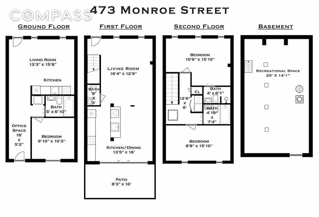 Floor plan of 473 Monroe Street in Brooklyn, Brooklyn, NY 11221