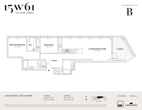 Floor plan image of 15 West 61st Street #30B in Manhattan, New York, NY, 10023