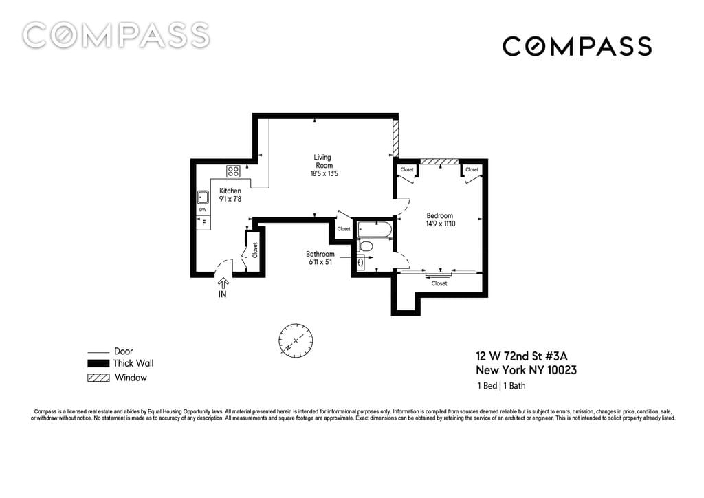Floor plan of 12 West 72nd Street #3A in Manhattan, New York, NY 10023