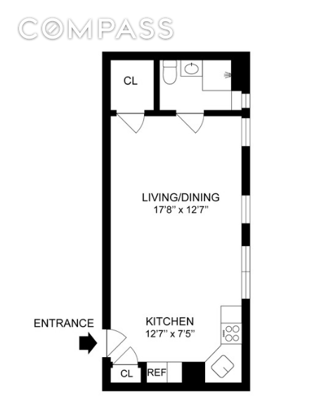 Floor plan of 170 West 74th Street #908 in Manhattan, New York, NY 10023