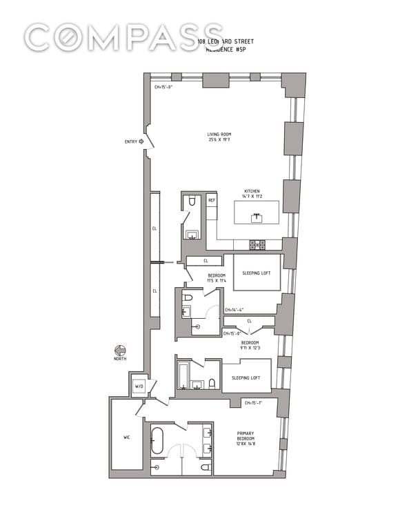 Floor plan of 108 Leonard Street #5P in Manhattan, New York, NY 10013