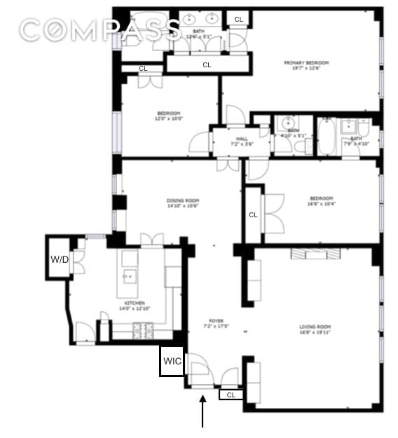 Floor plan of 111 East 88th Street #4A in Manhattan, NEW YORK, NY 10128