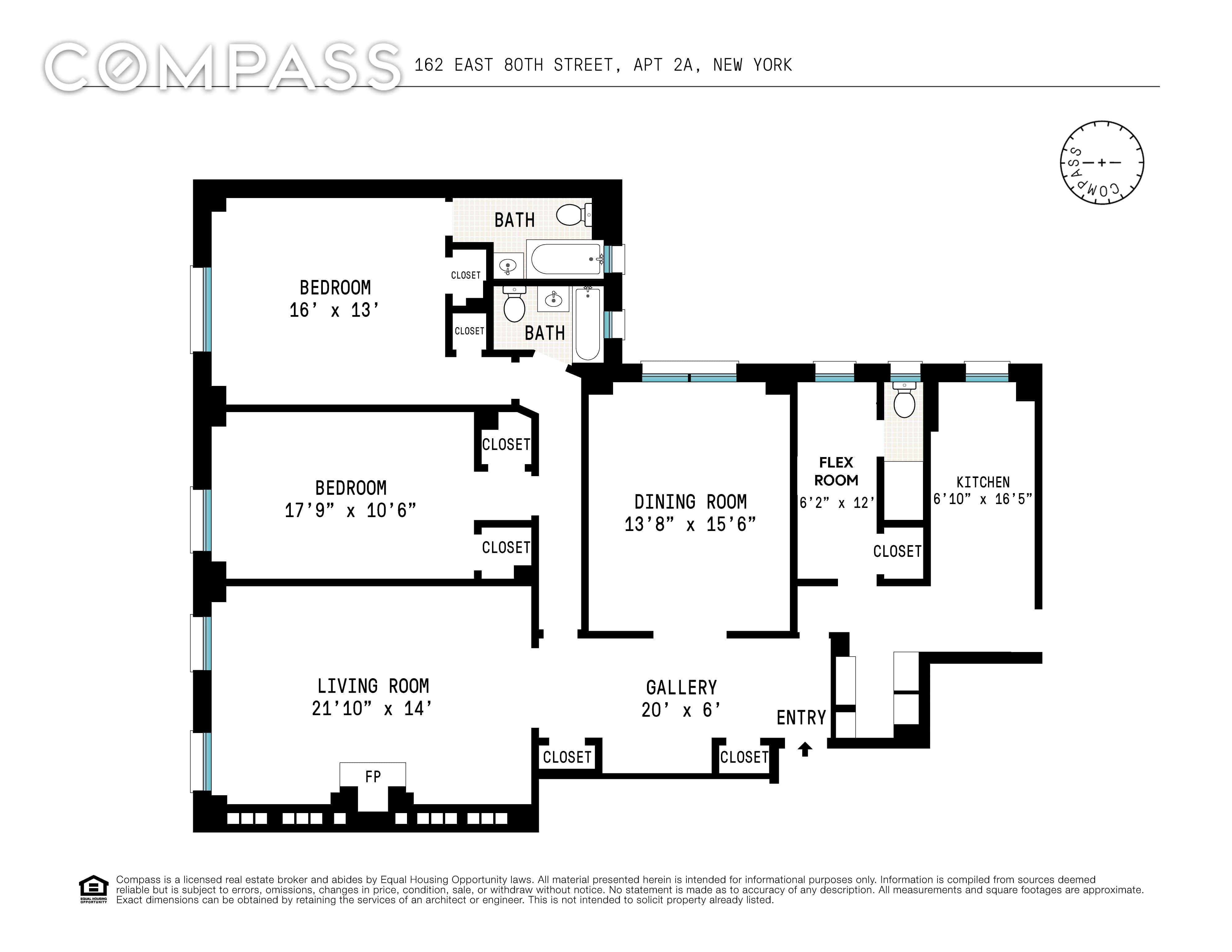 Floor plan of 162 East 80th Street #2A in Manhattan, New York, NY 10075