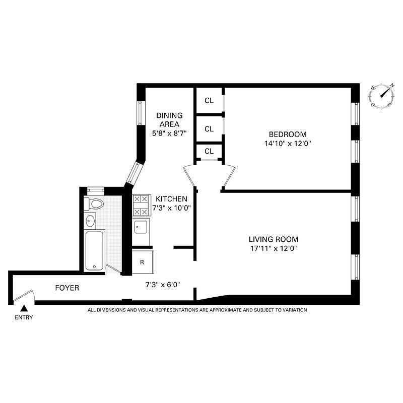 Floor plan image of 4 West 105th Street #6C in Manhattan, NEW YORK, NY, 10025