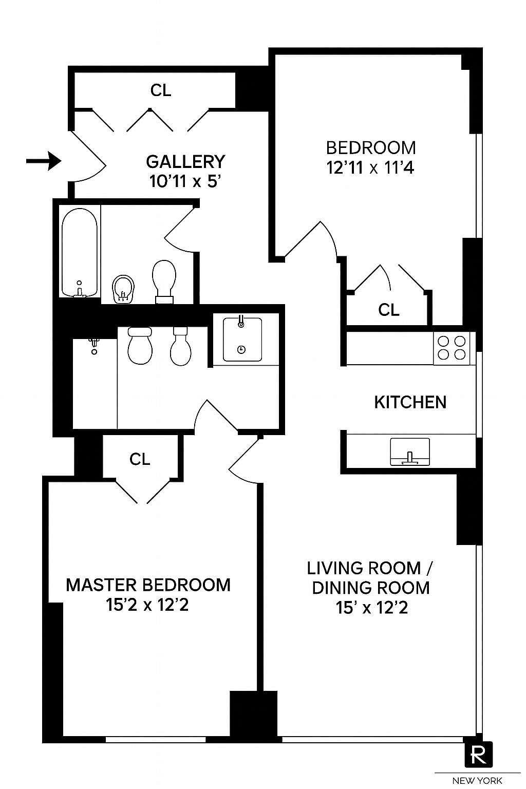 Image 1 of 2 for 425 Fifth Avenue #26B in Manhattan, New York, NY, 10016