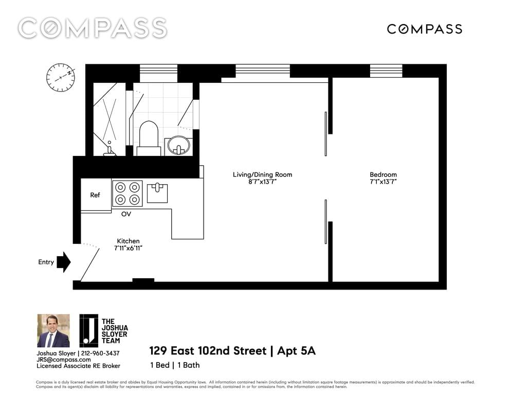 Floor plan of 129 East 102nd Street #5A in Manhattan, New York, NY 10029