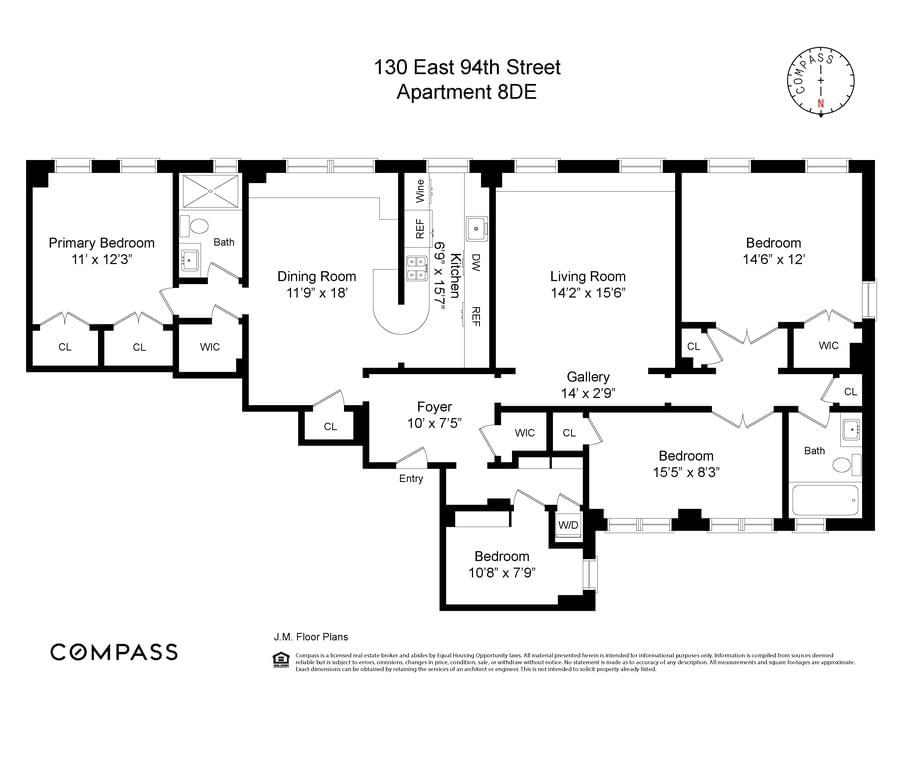 Floor plan of 130 East 94th Street #8DE in Manhattan, New York, NY 10128