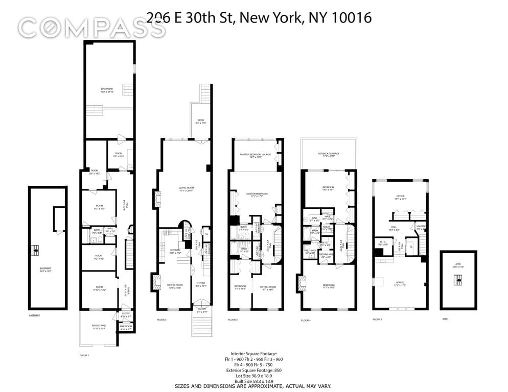 Floor plan of 206 East 30th Street in Manhattan, New York, NY 10016