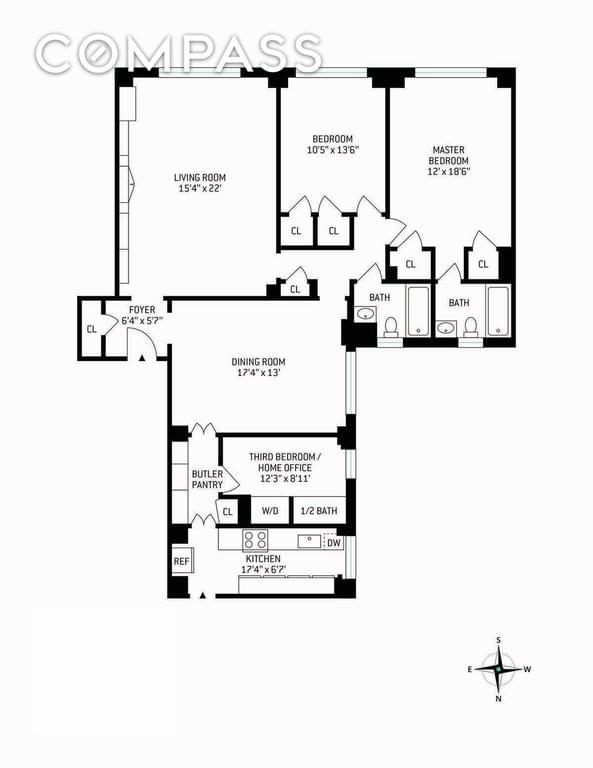 Floor plan of 345 East 57th Street #2A in Manhattan, New York, NY 10022