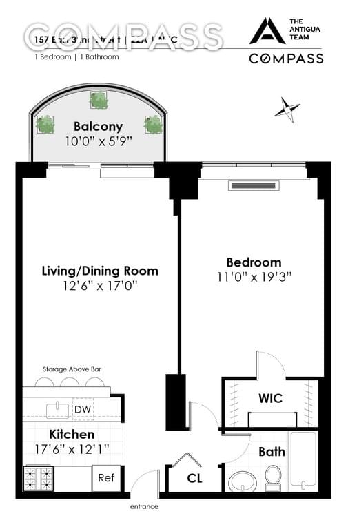Floor plan of 157 East 32nd Street #22A in Manhattan, New York, NY 10016