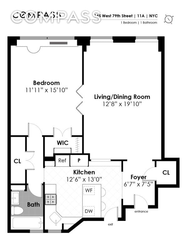 Floor plan of 145 West 79th Street #11A in Manhattan, New York, NY 10024