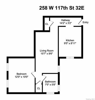 Image 1 of 2 for 258 W 117th Street #32E in Manhattan, New York, NY, 10026