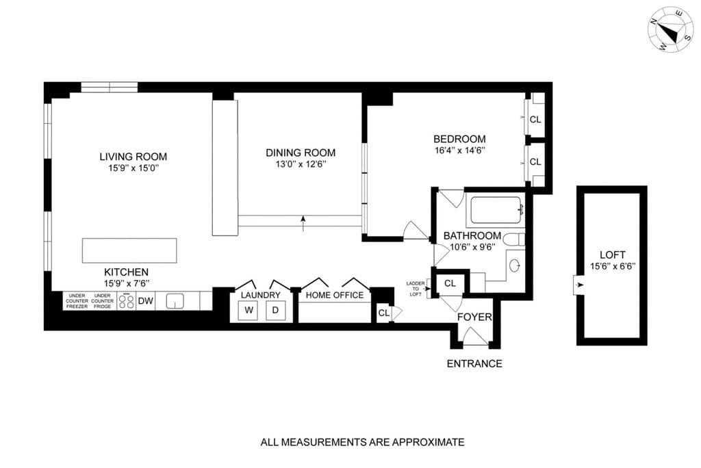 Floor plan of 161 West 15th Street #2B in Manhattan, New York, NY 10011