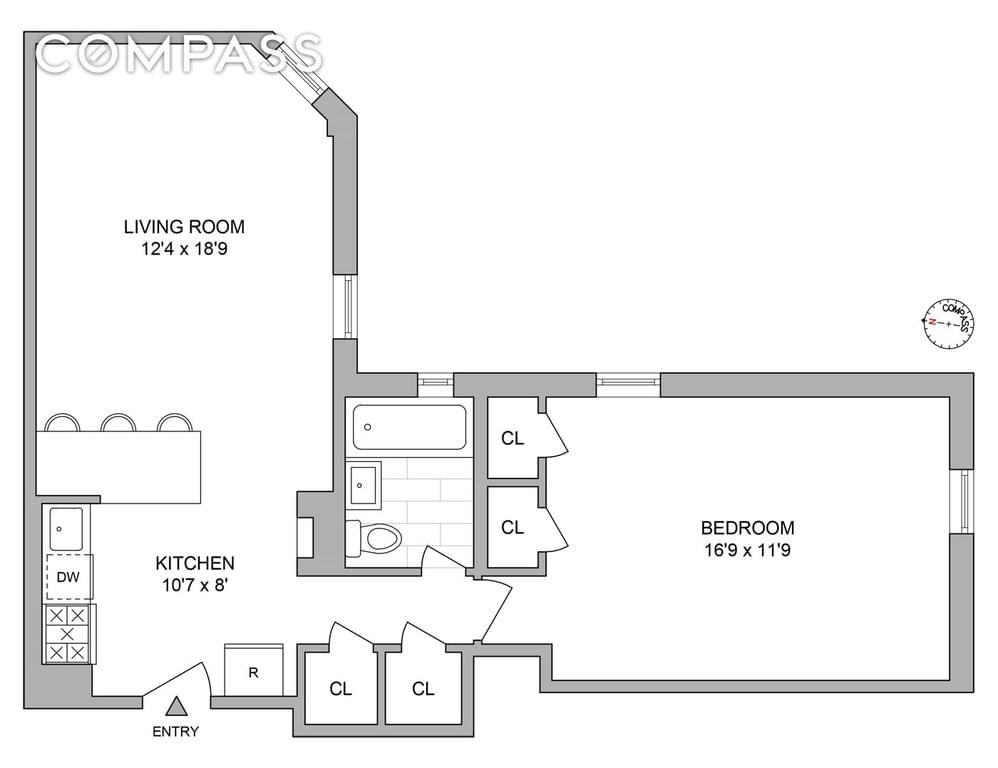 Floor plan of 140 East 2nd Street #2D in Brooklyn, Brooklyn, NY 11218