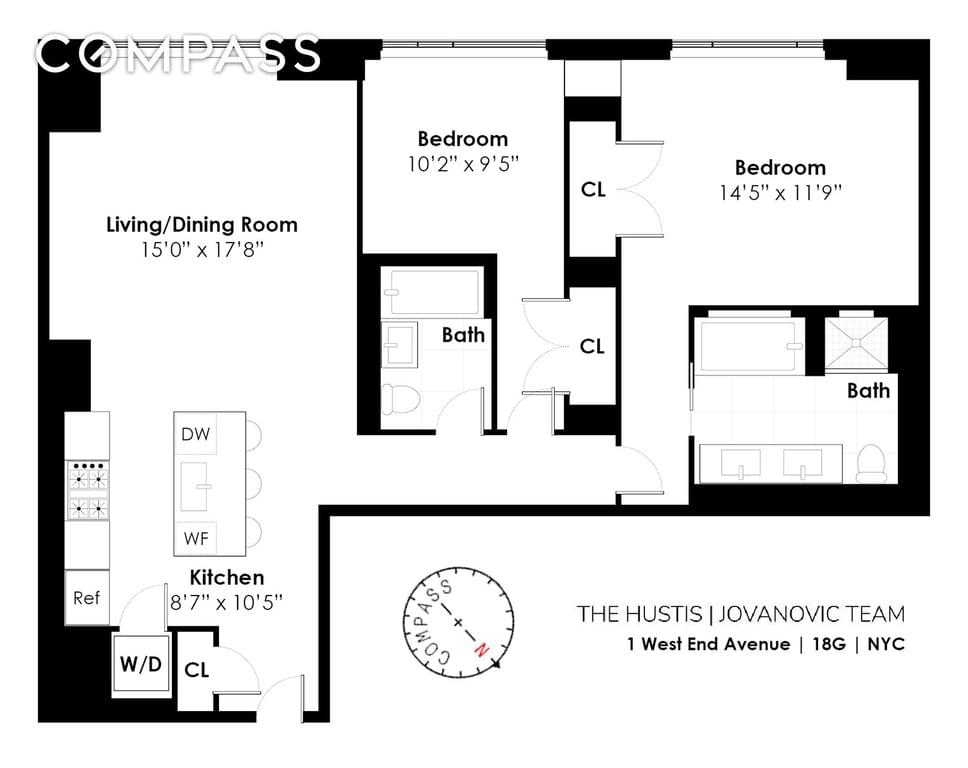 Floor plan of 1 West End Avenue #18G in Manhattan, New York, NY 10023