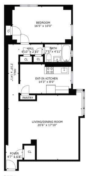 Floor plan of 453 FDR Drive #F701 in Manhattan, NEW YORK, NY 10002
