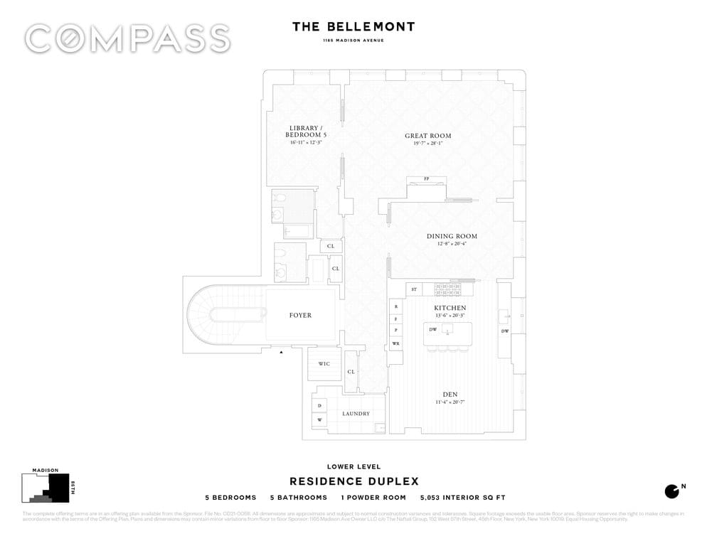 Floor plan of 1165 Madison Avenue #DUPLEX in Manhattan, New York, NY 10065
