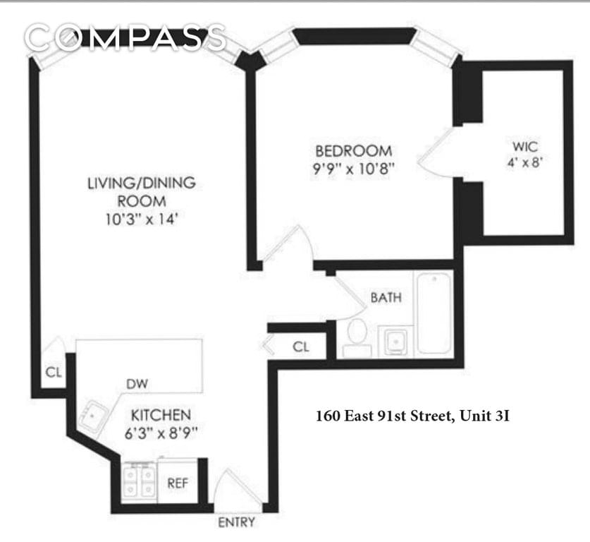 Floor plan of 160 East 91st Street #3I in Manhattan, New York, NY 10128