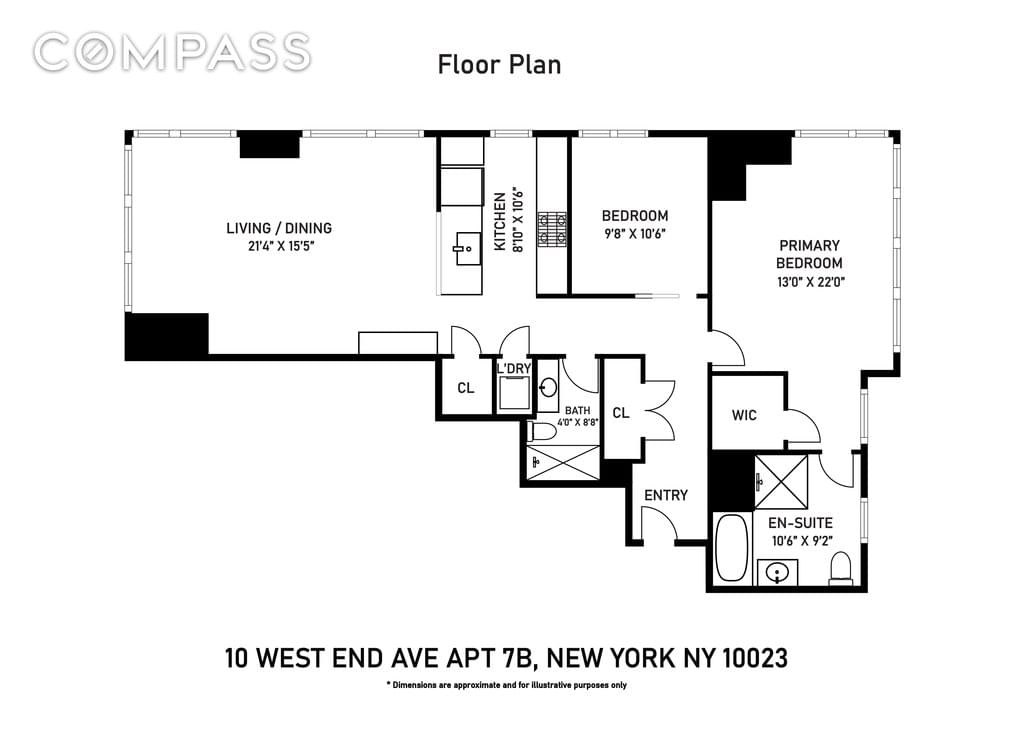 Floor plan of 10 West End Avenue #7B in Manhattan, NEW YORK, NY 10023