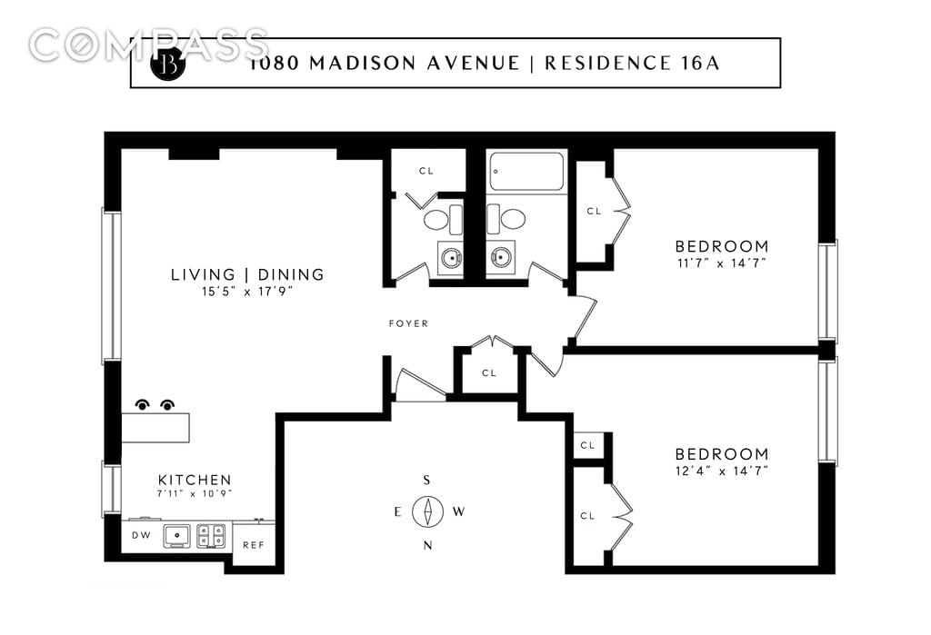 Floor plan of 1080 Madison Avenue #16A in Manhattan, New York, NY 10028