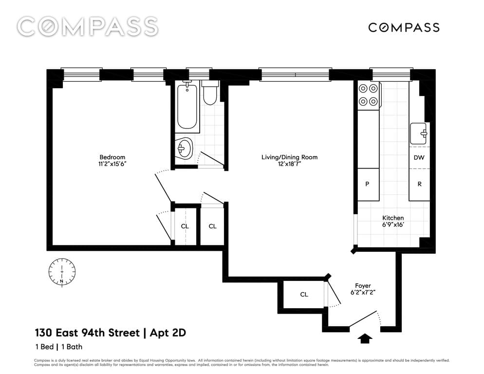 Floor plan of 130 East 94th Street #2D in Manhattan, New York, NY 10128