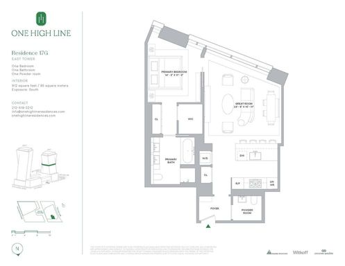 Floor plan image of 500 West 18th Street #EAST_17G in Manhattan, New York, NY, 10011