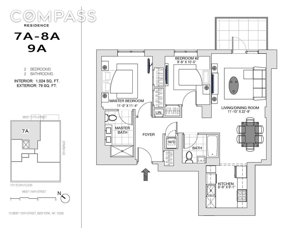 Floor plan of 13 West 116th Street #7A in Manhattan, New York, NY 10026