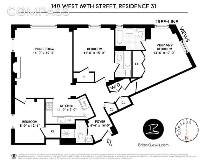 Floor plan of 140 West 69th Street #31 in Manhattan, New York, NY 10023