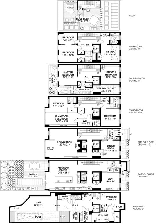 Floor plan of 109 Waverly Place in Manhattan, New York, NY 10011