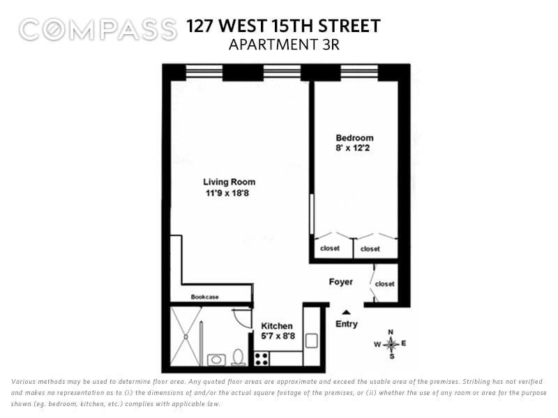 Floor plan of 127 West 15th Street #3R in Manhattan, NEW YORK, NY 10011